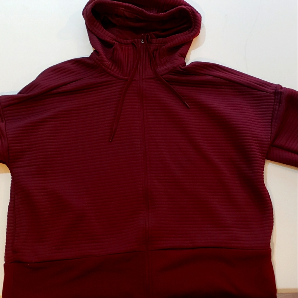 Nike full zip hoodie. Large.  Burgundy. Mint cond